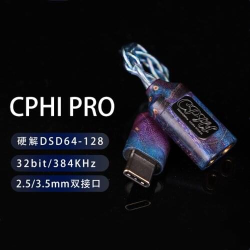 Jack 2.5mm 3.5mm Dual Port Hifi Portable Type-C Interface CPHI PRO Amp For Android Phone Computer Earphone Audio Cable Adapter