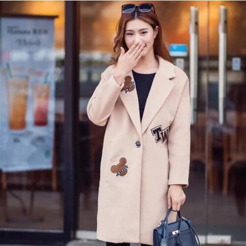 Plus Size Woolen Coat Female Korean Womens Jackets Woolens Overcoat Long Jacket Woman Ropa De Mujer 2020 Invierno KJ337