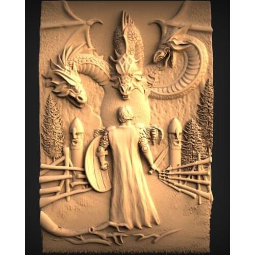 STL Relief Model 3D Model for CNC Router 3D Printer Artcam Aspire Bas Relief STL File Format 3D Carving Home Wall Decoration