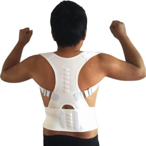 S-XXL Adjustable Magnetic Posture Corrector Corset Back Brace Back Belt Lumbar Support Straight Corrector de espalda Male Female