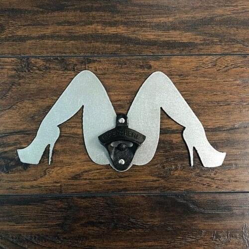 Metal Art Wall-mounted Funny Legs Retro Corkscrew Funny Legs Retro Corkscrew Leg Corkscrew Multifunctional Funny Corkscrew