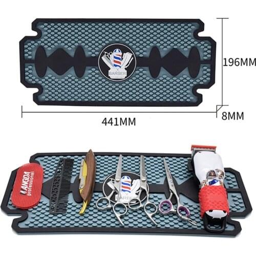 Barber Shop Hairdressing Tools Mat Anti-slip Hairdressing Insulation Pad Hairdresser Desktop Styling Comb Scissors Blade Pads