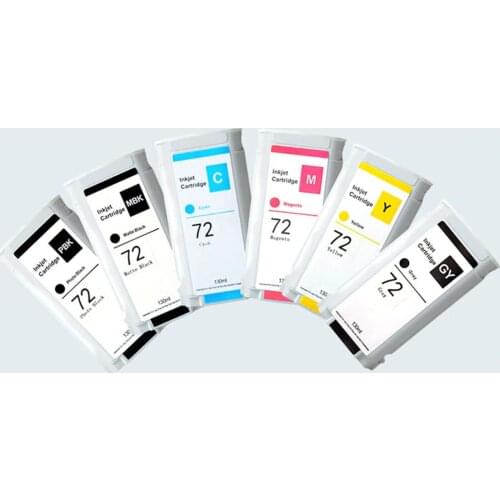 6 Color or HP 72 Replacement Ink Cartridge For HP DesignJet T610 T620 T770 T790 T795 T1100 T1120 T1200 T1300 T2300