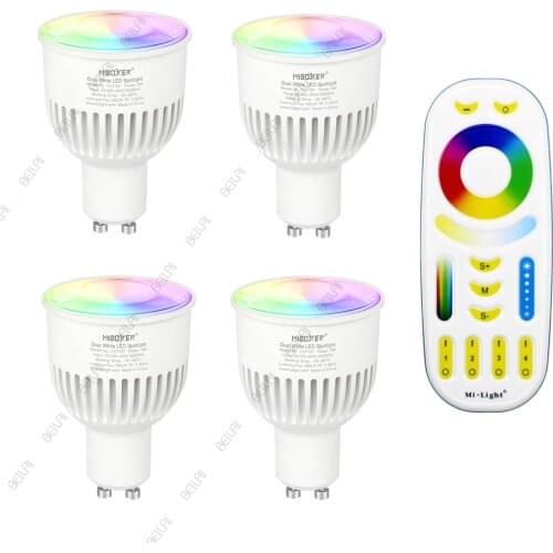 Milight LED Light Bulb FUT106 6W GU10 RGB+CCT LED Lamp MiBoxer 6W GU10 Mi light Smart LED Spotlight AC100~240V