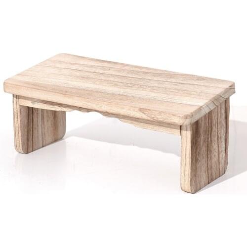 Solid wood meditation stool worship Buddha folding drinking tea kneeling cushion sit