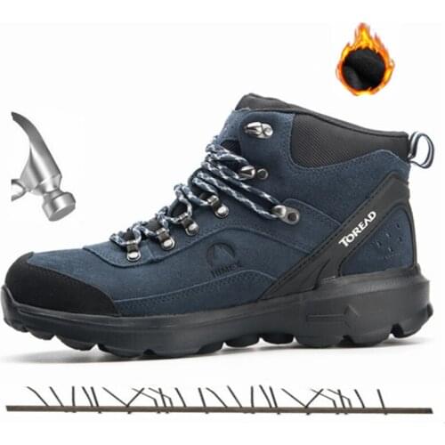Outdoor Winter Boots Mens Shoes Steel Toe Cap Work Safety Shoes Anti-slip Warm Soldiers Military Designer Tactical Sneakers
