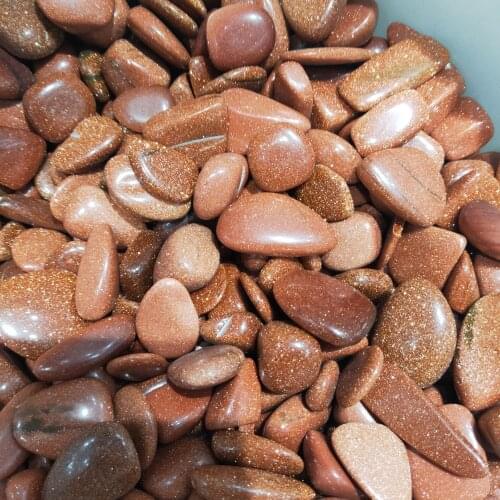 100g-500g top quality red gold sand healing natural crystal stone gravel tumbled stone DIY decor