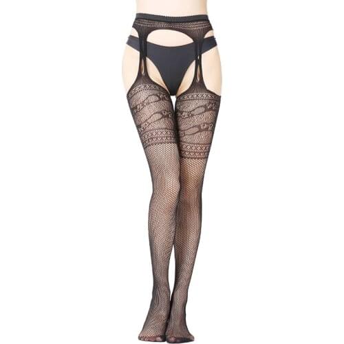 Ladyies Sexy erotic stockings Thigh pantyhose underwear fishnet stockings lace top transparent stock S1107