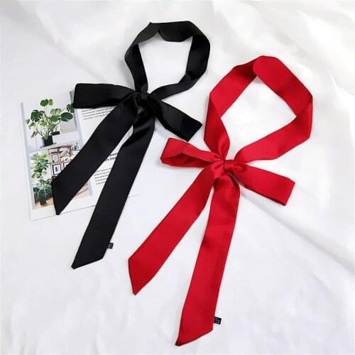 Ladys New Solid Silk Scarf in Summer Womens Fashion Headdress