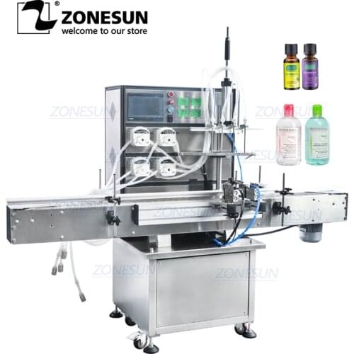 ZONESUN Juice Wine Gel Can Hand Sanitizer Perfume Cooking Oil Automatic Small Bottle Liquid Filling Machine