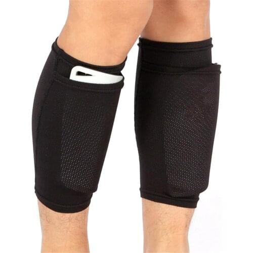 1 Pair Of Football Shin Pads Protect Plugged Leg Sock Cover With Pocket Leg Sleeves Supporting Shin Guard Adult Children Support