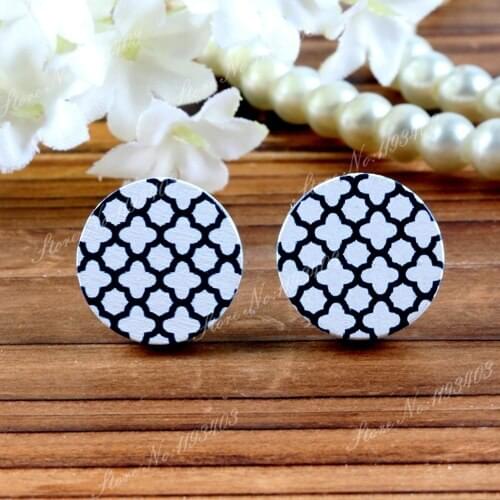 16mm Flower Round High Quality Photo Wood Laser Cut Cabochon to make Rings, Earrings, Bobby pin,Necklaces, Bracelets