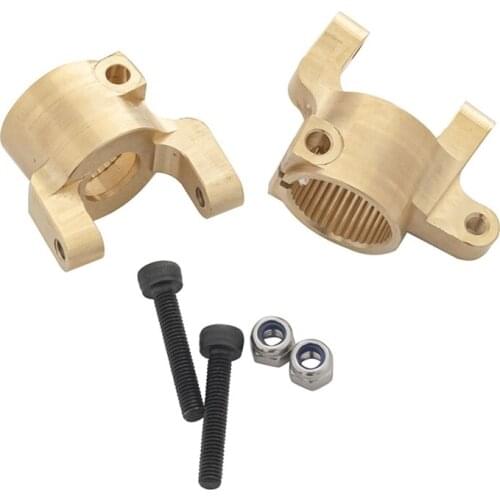 2Pcs Brass Heavy Duty Front C Hub Carrier Caster Block C Seat for Axial SCX10 II 90046 90047 1/10 RC Crawler Car Parts