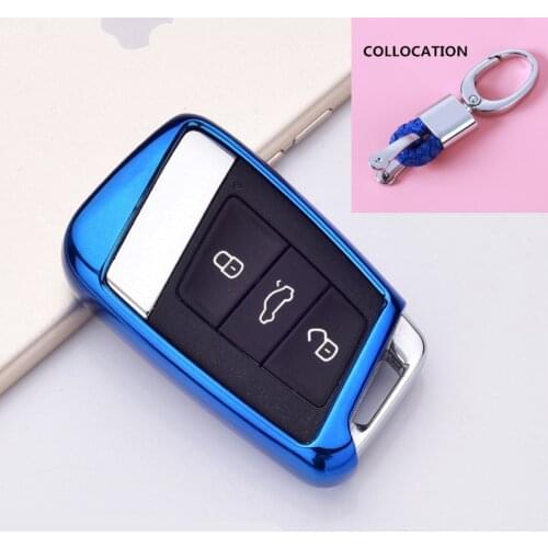 2019 Soft TPU Key Cover Case For Skoda Superb A7 For Volkwagen Passat B8 VW Golf Gte Car Shell Styling Key Protection Keychain
