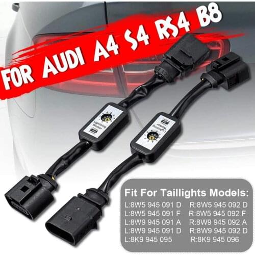 Car Black Tail Light Dynamic Turn Signal Indicator LED Taillight Add-on Module Cable Wire Harnes For Audi A4 S4 RS4 B8 2010~2019
