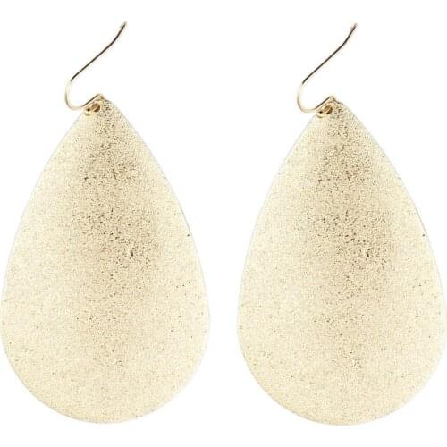 Big Teardrop Metaillc Dangle Drop Earrings for Women Monogram Blank Teardrop Dangle Earrings
