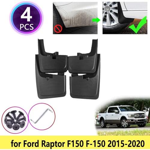 For Ford Raptor F150 F-150 F 150 2015 2016 2017 2018 2019 2020 Mudguards Mudflap Fender Mud Flaps Guards Splash Car Accessories