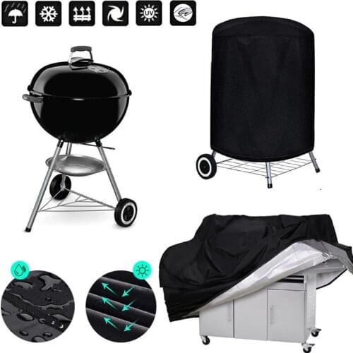 BBQ Cover BBQ Cover 210d Oxford Cloth Outdoor Waterproof, Dustproof and Sunscreen Barbecue Cover Grill Cover