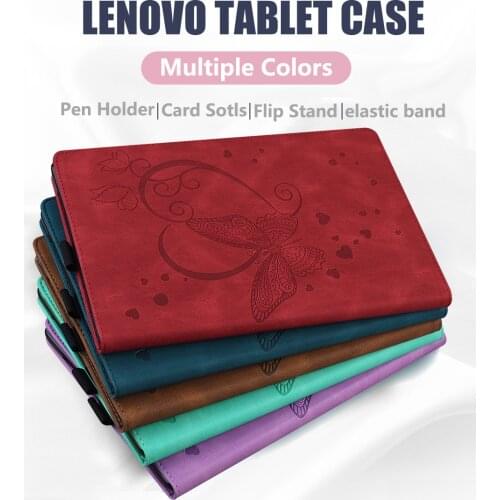 Lenovo Tab P11 J606F11 Case for Tab M8 HD FHD 8.0 M10 X605L Plus 10.3 X606F HD GEN 2 2020 10.1 X306F Hard Cover Case Card Slots
