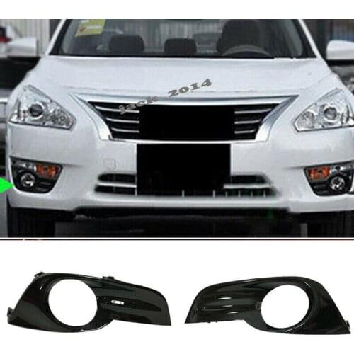 Black fog Light Cover Bezels Modify Model LED DRL For 2013-2015 Nissan Altima 2pcs Auto Accessory Exterior decoration Trim