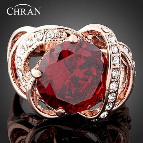 CHRAN Rings With Cubic Zirkonia For Women