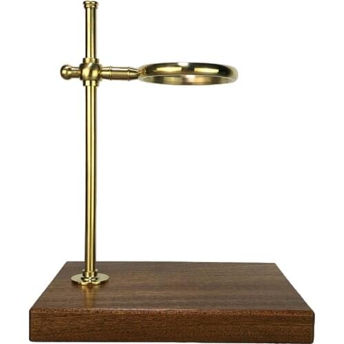 Wood&Brass Tea Coffee Filter Drip Holder Stand Rack Cookware Accessories