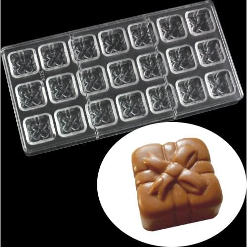 DIY Gift box shape Christmas Chocolate Mold Polycarbonate,Cake Decorating Tools For Christmas Baking Candy Fondant Pastry Tools