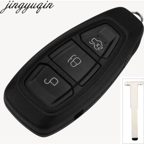 Jinyuqin 3 Buttons Remote Smart Key Case for Ford Focus C-Max Mondeo Kuga Fiesta Focus Titanium FOB Keys Shell Replacement