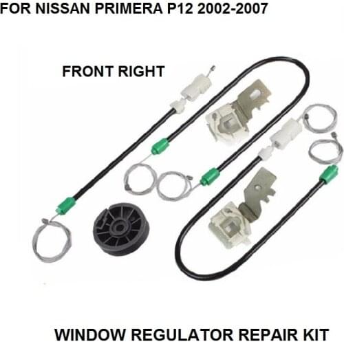 WINDOW REGULATOR KIT FOR NISSAN PRIMERA P12 ELECTRIC WINDOW REGULATOR REPAIR KIT FRONT RIGHT 2002-2007