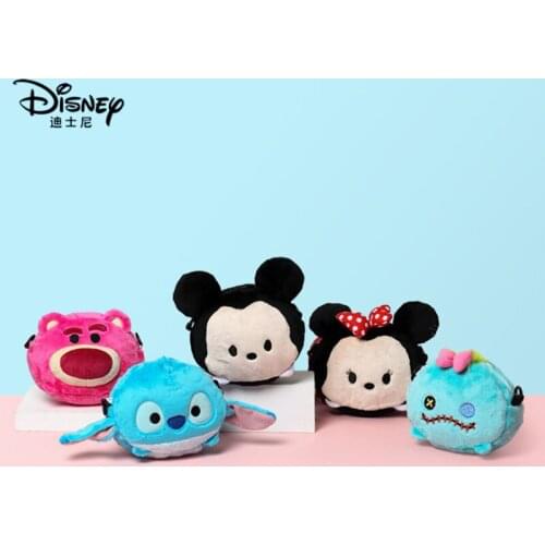 Disney Mickey Minnie Character Plush Cartoon Cute Diagonal Chain Bag Shoulder Bag Spot Wholesale