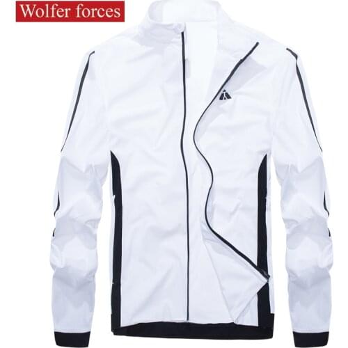 Sunscreen Mens CoatFashion Summer Super Thin Cool Quick Dry Breathable Contrast Sports Jacket For Men Style Streetwear Clothes