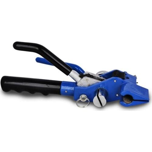Stainless Steel Cable Tie Gun Zip Tie Plier BundleTool Tensioning Trigger Action Cable Gun with Cutter for Width 4.6-25mm Blue