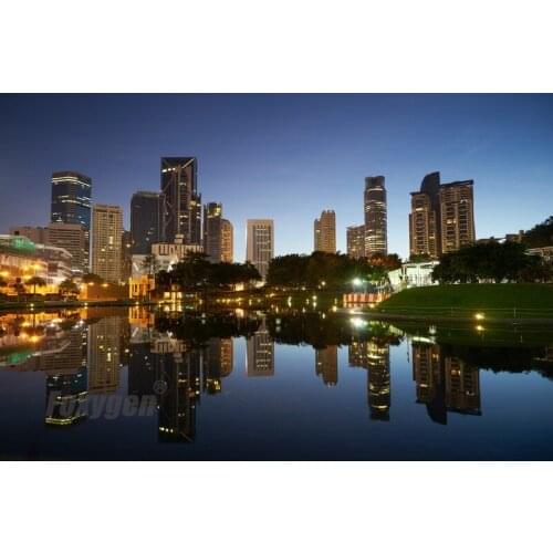 Manufacturer Dightal printing and UV printed high quality stretch ceiling film famous building design