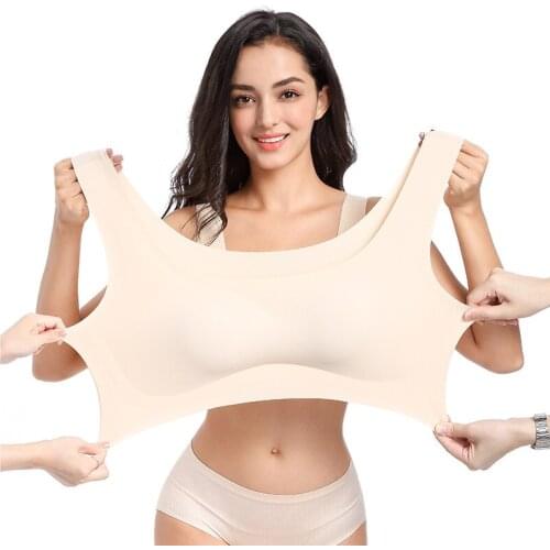 Sexy Underwears Women Seamless Bras Plus Size M-6XL One Piece Wire Free Sleep Lingeries Bra Lady Sports Casual Vest Bralette