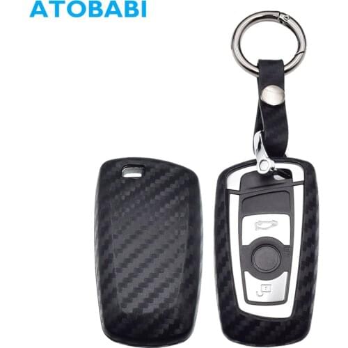 Silicone Car Key Cases Carbon Fiber Style Remote Control Cover For BMW 520 525 730li 740 118 320i 1 3 5 7 Series X3 X4 M3 M4 M5