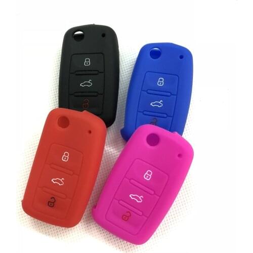 Silicone key cover Case For Volkswagen Skoda Octavia Yeti Roomster Fabia Rapid Superb KODIAQ /for Seat Leon Toledo Altea Ibiza