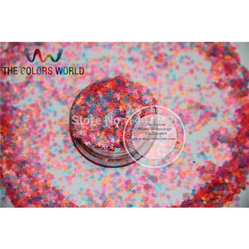SN25-88 Mix Neon Colors Solvent Resistant Star Shape 2.5MM Glitter Sequins For Nail Art Decoration Makeup Facepaint Manual DIY