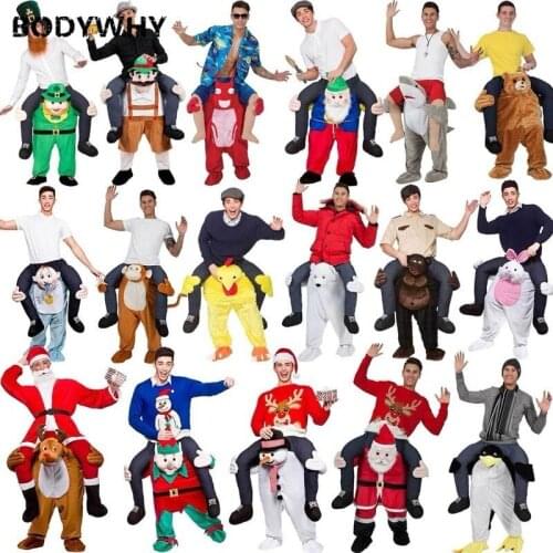 Adult Bear Orangutan Pig Frog Horse Carry Back Ride On Mascot Cosplay Fancy Dress Party Costume Outfit Xmas Halloween Carnival