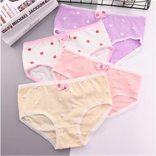 Fresh three-dimensional strawberry lovely ladies underwear 100% cotton, cotton low-waisted womens briefs T689