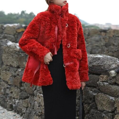 Faux Fur Jacket Winter Jacket Women 2020 Solid Faux Lamb Fur Coat Warm Thick Fashion Loose Plush Ladies Coat Women Teddy Jacket