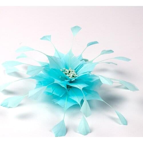New Fashion Feathers Flower Women Headdress for DIY Wedding Clothes Decoration Carnival Dress Accessories Natural Plumes Crafts