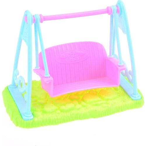 Newest Princess Cute Garden Swing For Dollhouse Furniture Doll Play House Toys For Children Doll Accessories Random 1PCS