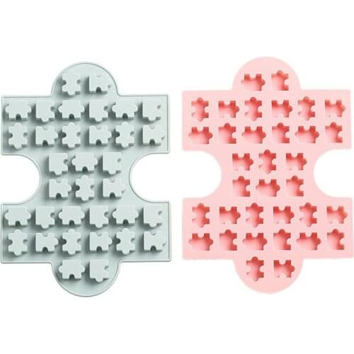 1pc Puzzle Design Silicone Cake Chocolate Ice Mold DIY Fondant Cake Decorating Tools Ice Cube Tray