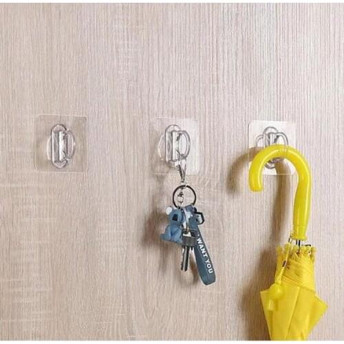 10pcs New non-perforated shower gel bottle holder seamless storage wall stickers bathroom storage wall hanging viscose hook