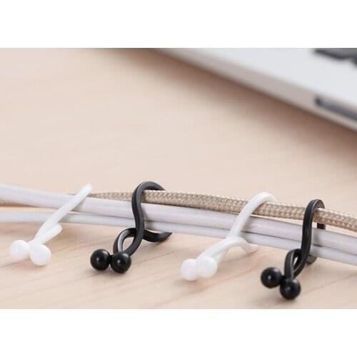 20/30 Pcs Durable Wire Clip Fastener Holder Thread Earphone Cord Wrap Line Winder Twist Tie Cable Organizer Wire Clip