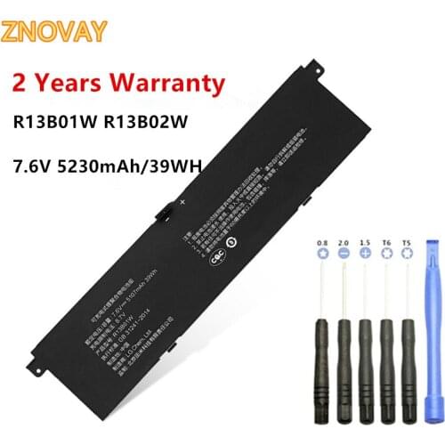 R13B01W Laptop Battery For Xiaomi Mi Air 13.3" Series Tablet R13B02W 7.6V 39Wh/5230mAh