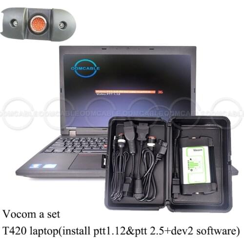 Ptt1.12 & ptt2.5 version with dev2tool for volvo vcads vocom truck Excavator auto diagnosis scanner for Renault/UD/Mack/Volvo