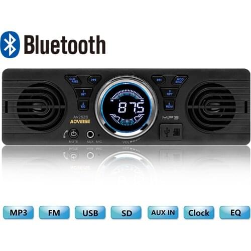 Autoradio 1 Din Car Radio 12V Bluetooth 2.1+EDR Vehicle Electronics MP3 Audio Player Car Stereo FM Radio with USB/TF Card