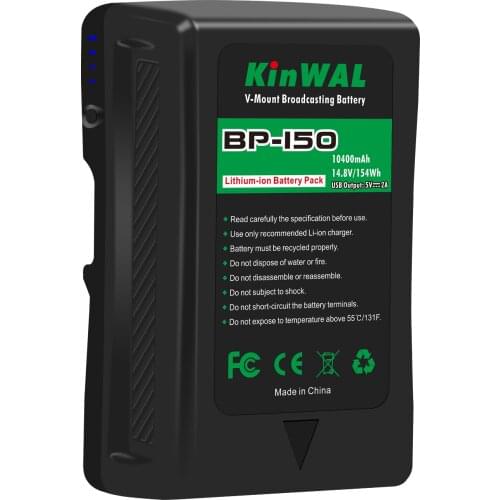 BP-150 10400mAh BP-150 V Mount V Lock Li-ion Battery Pack for Sony Camera Battery LED Photography Light Video Camcorders