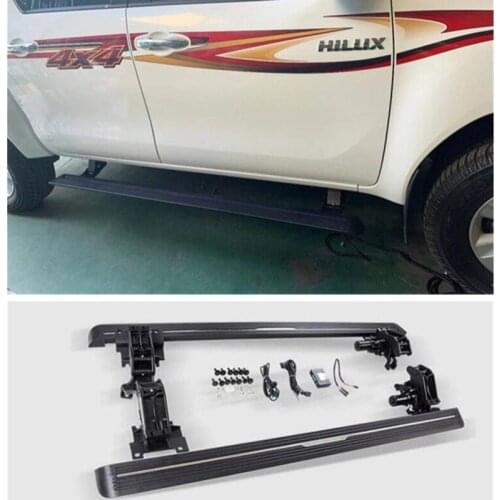 Electric Motor Automatic Switch Closed Running Boards For TOYOTA HILUX REVO 2016-2021 Side Step Bar Pedals Nerf Bars